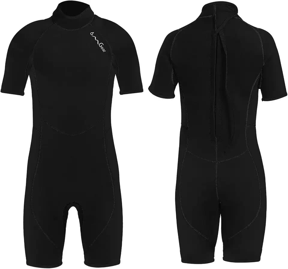 OMGear Kids Wetsuit 3mm Neoprene Thermal Swimsuit for Boy Girl Youth Children Junior Wet Suit for Cold Water Short/Long Sleeve Diving Suit for Surfing Snorkeling Scuba