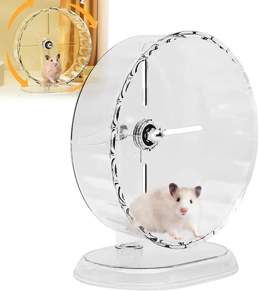 Hamsterrad,Super-leise Hamsterräder,Ø24cm rutschfeste Laufräder Hamster Rad,Einstellbarer Stand Hamster Übungsräder,Ruhiges Rattenrad,für Zwerghamster,Gerbils,Mäuse Kleintiere