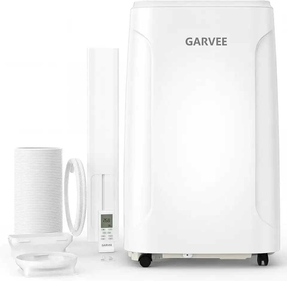 Garvee Portable Air Conditioner 14,000BTU, Remote Control, Portable AC Unit, Dehumidifier, Fan, 850Sq.Ft Cool/Dry/Swing,Quite,LCD Display,Fast Cool, Air Purification,1400W, CEER7.83,Grey