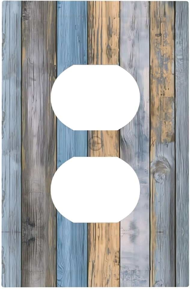 Vintage Farmhouse Wood Gray Wooden Outlet Covers Decorative