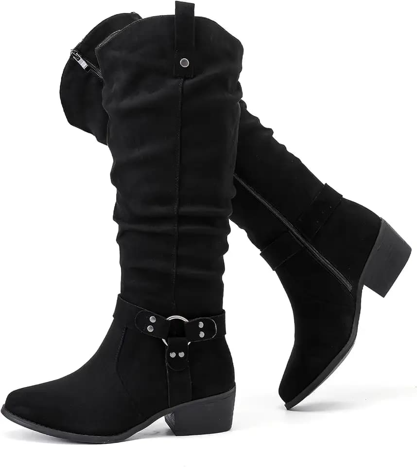 Luoika Women's Extra Wide Calf Knee-High Boots