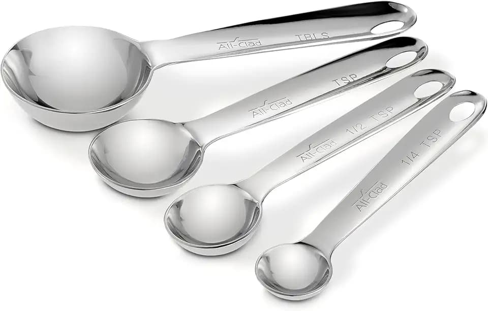 All-Clad Stainless Steel 4-Piece Measuring Spoon Set, Kitchen Tools