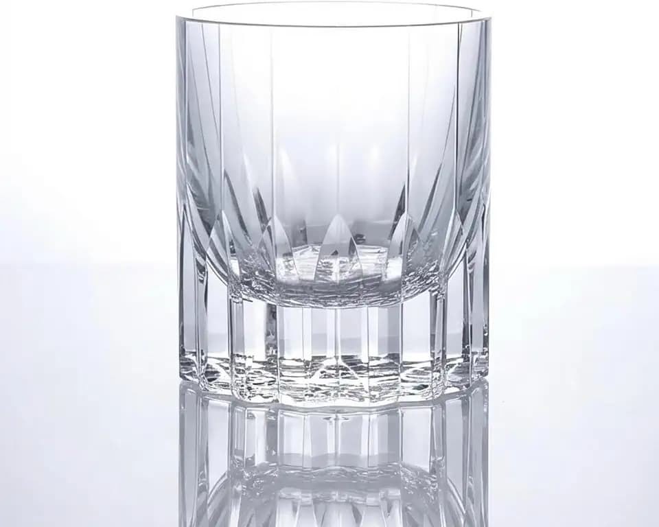 Starburst Crystal Whiskey Glass, 6.7 oz Rocks Glass, Old Fashioned Glass for Bourbon Scotch, Heavy Base Cut Crystal Barware Gift for Husband