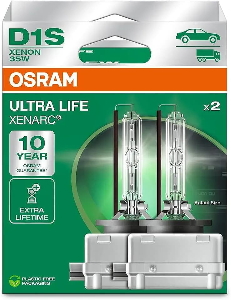 Osram XENARC ULTRA LIFE, D1S, Xenon-Scheinwerferlampen, Hängebox (2 Lampen)