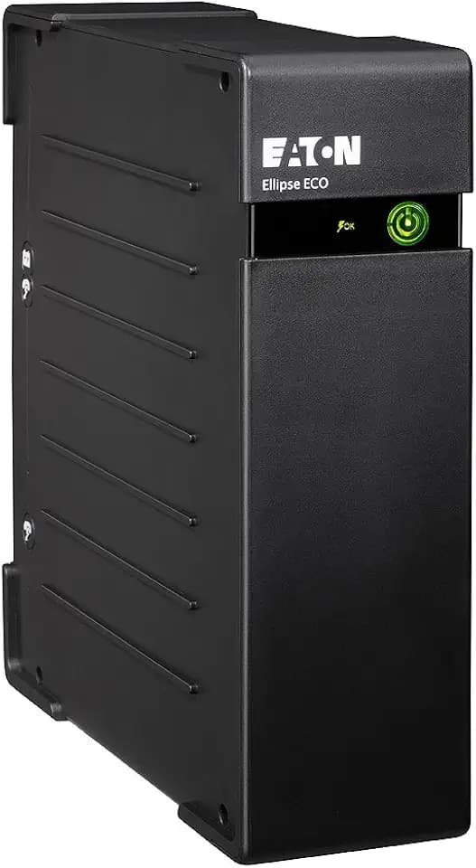 Eaton USV Ellipse ECO 1200 USB DIN - Off-line Unterbrechungsfreie Stromversorgung (USV) - 1200 VA mit Überspannungsschutz - (8 Schuko Ausgänge, Akku) - Schwarz (EL1200USBDIN)