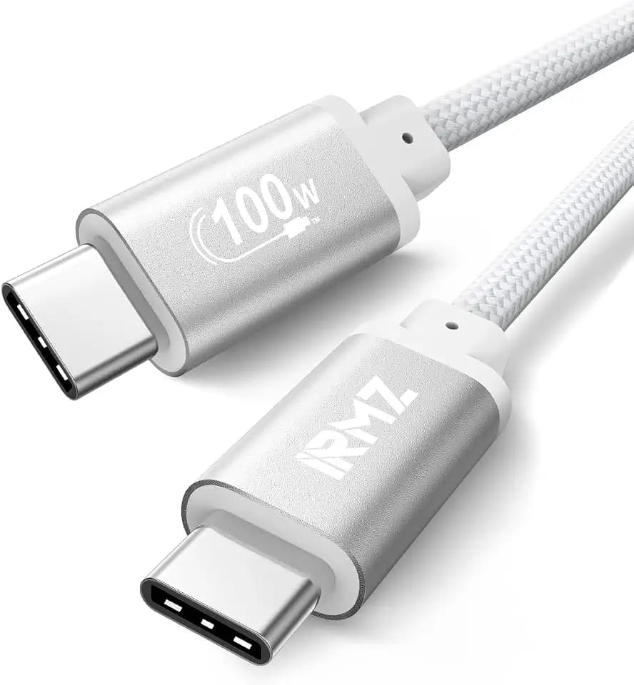 Weiß USB C Kabel 5M, Lang USBC auf USBC Kabel 5A Schnellladung, Ladekabel USB-C 5M für iPhone 17 16 Pro Max, für iPhone 17 Air, Samsung Galaxy S25 S24