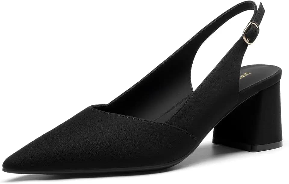 DREAM PAIRS Womens Slingback Chunky Heels Work Shoes