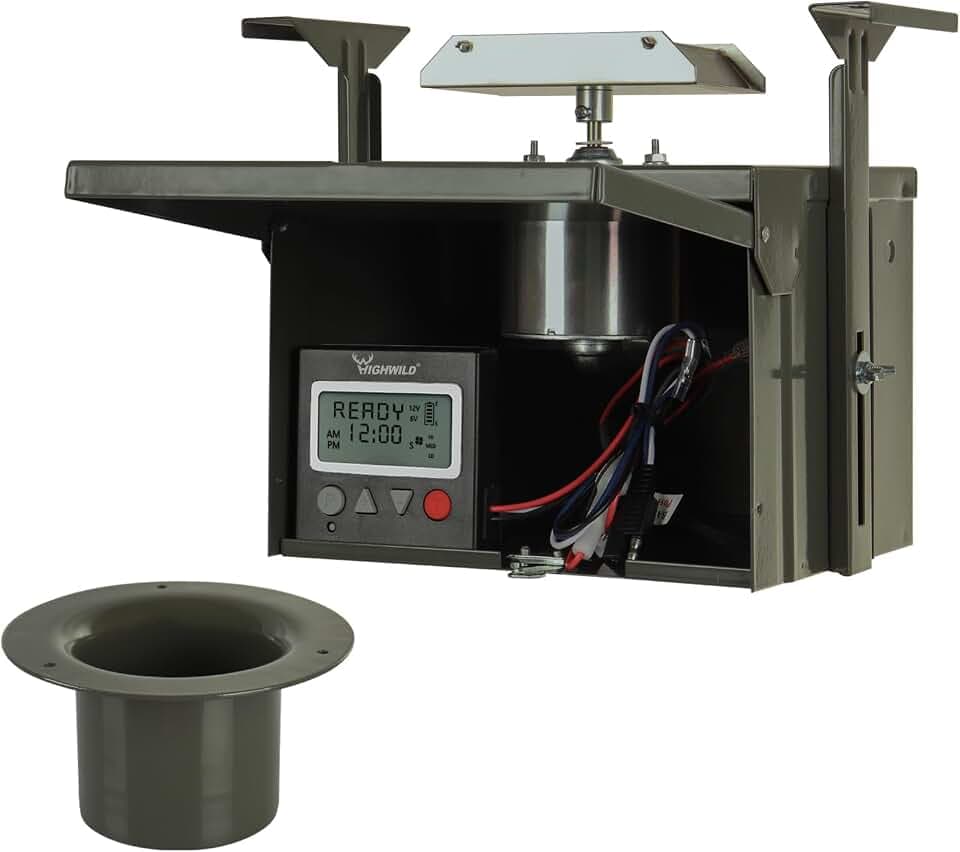 Highwild 12V Digital Deer Feeder Kit for Hunting, up to 8 Feed Times