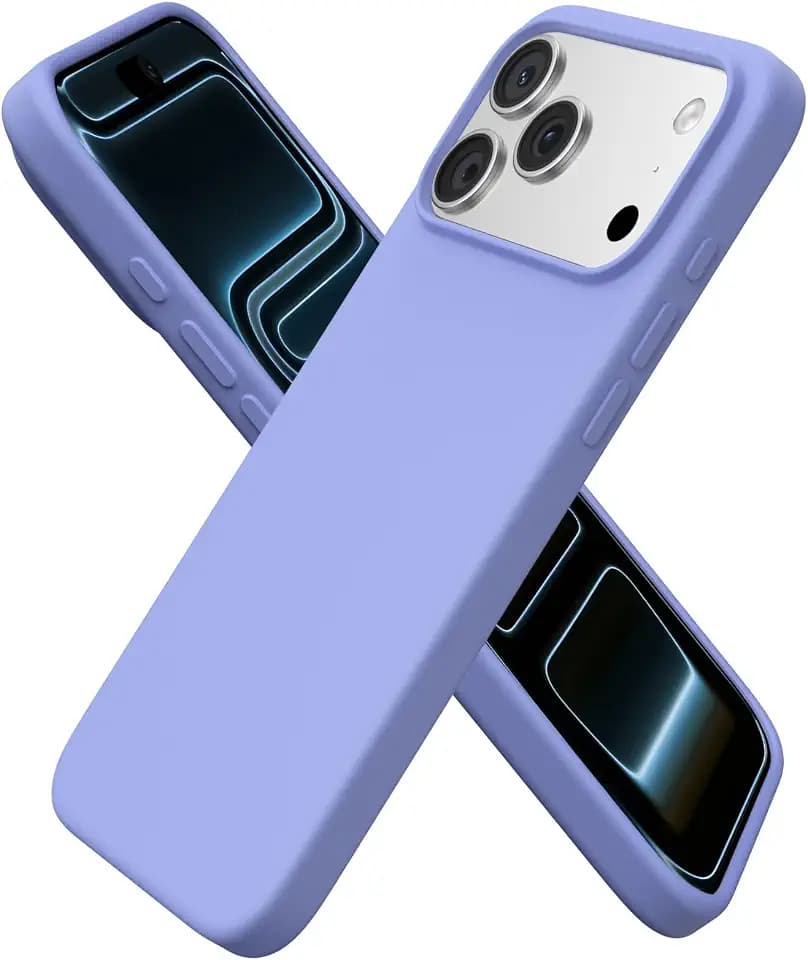 ORNARTO for iPhone 17 Pro Max Case, Liquid Silicone, Ice Blue