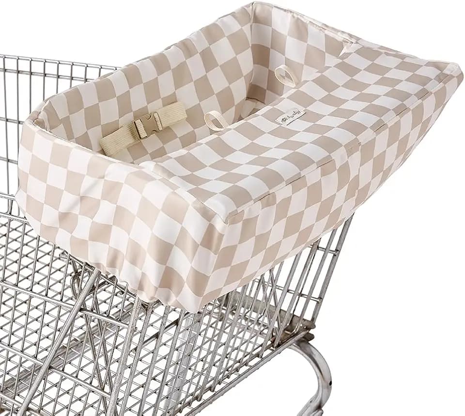 Itzy Ritzy Shopping Cart & High Chair Cover, Baby Seat Cover (Checkerboard)
