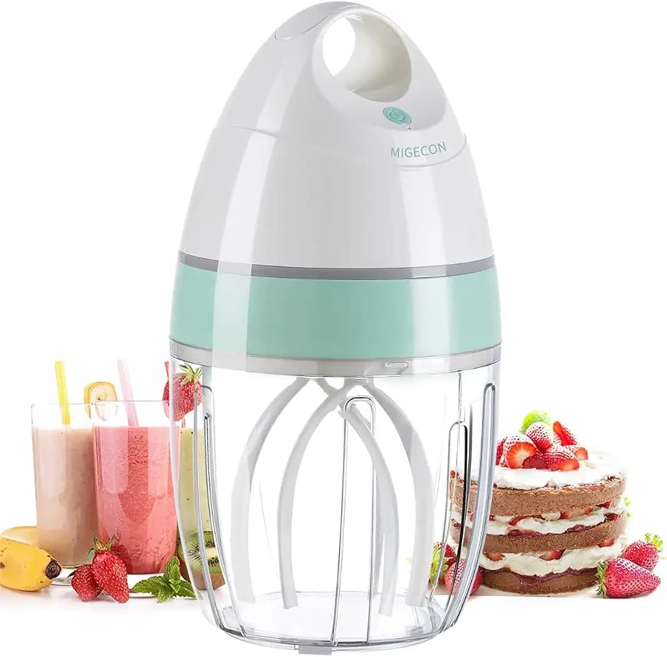 MIGECON Stand Mixer Electric Kitchen Mixer 900ml Egg Electric Whisk, White