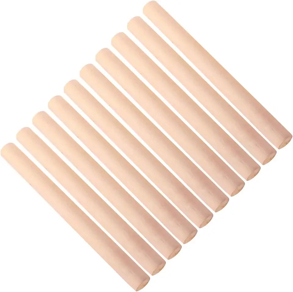 LABRIMP 10pcs Rolling Pin Wooden Dough Roller 10.61 In