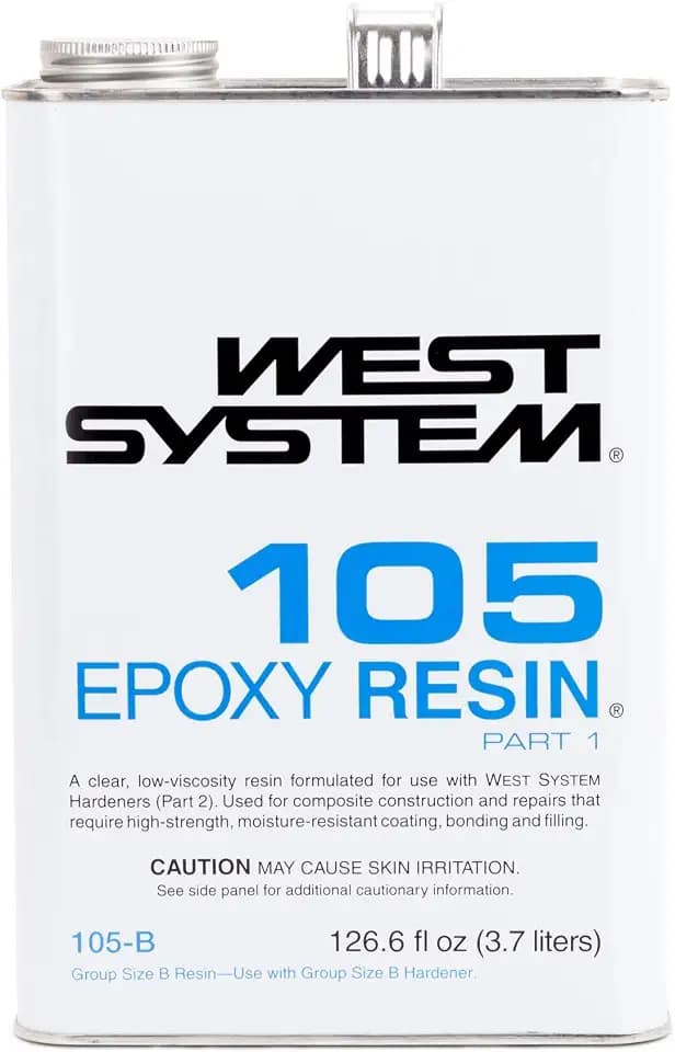 West System 105-B Epoxy Resin, .98 Gallon | for Laminating & Coating