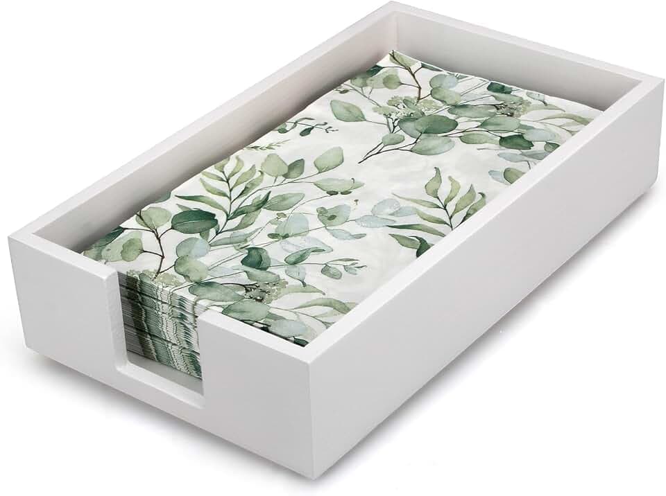 Paper Hand Guest Towel Holder for Bathroom Table Napkin Holder Tray White