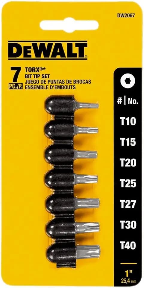 DeWalt DW2067SCR Security Torx Set, 7-Piece
