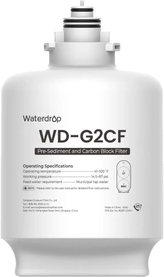 Waterdrop G2CF Filter, Replacement for G2 & G2P600 & G2MNR RO System