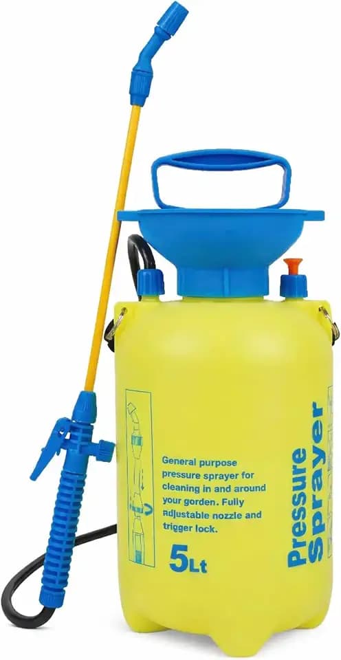 SIMPLI-Magic 5L Garden Pump Sprayer, Handheld Pressure Sprayer with Adjustable Nozzle & Easy Pump Action for Plants, Lawn Care, Cleaning & Outdoor Use