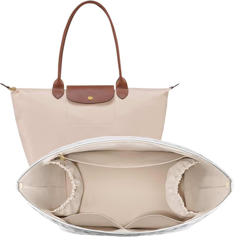 LOUKAYCCI Quilted Purse Organizer Insert for Longchamp Le Pliage L Tote