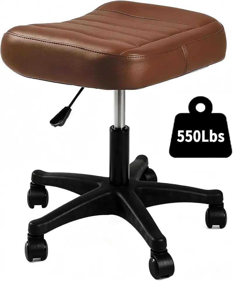 Ergonomic Adjustable Under Desk Footrest,Ottoman with Wheels