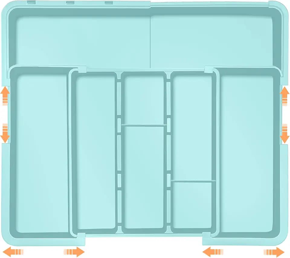Spaclear Large Kitchen Utensil Drawer Organizer Expandable Silverware Tray