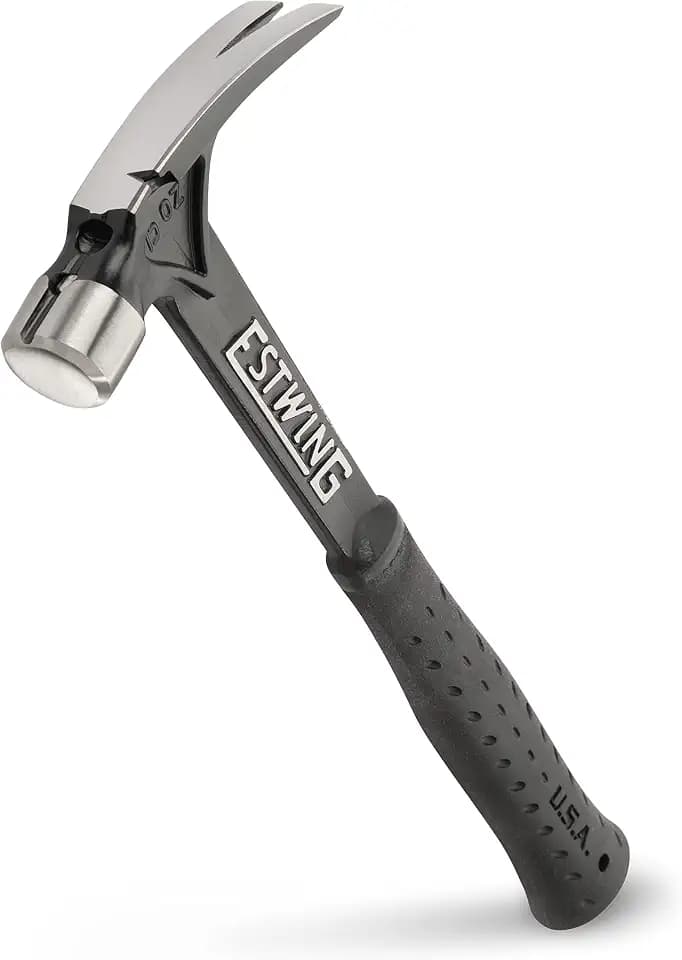 ESTWING Ultra Series Hammer, Short, 15oz Smooth Face, Black Grip, EB-15SR
