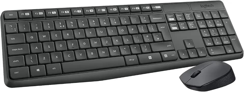Logitech MK235 Kabelloses Set mit Tastatur und Maus für Windows