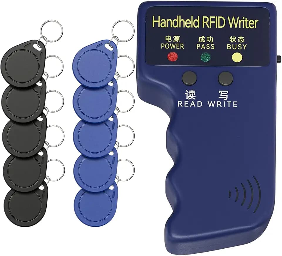 Handheld ID Copier 125khz RFID Duplicator with 10pcs Blank T5577 Keyfobs