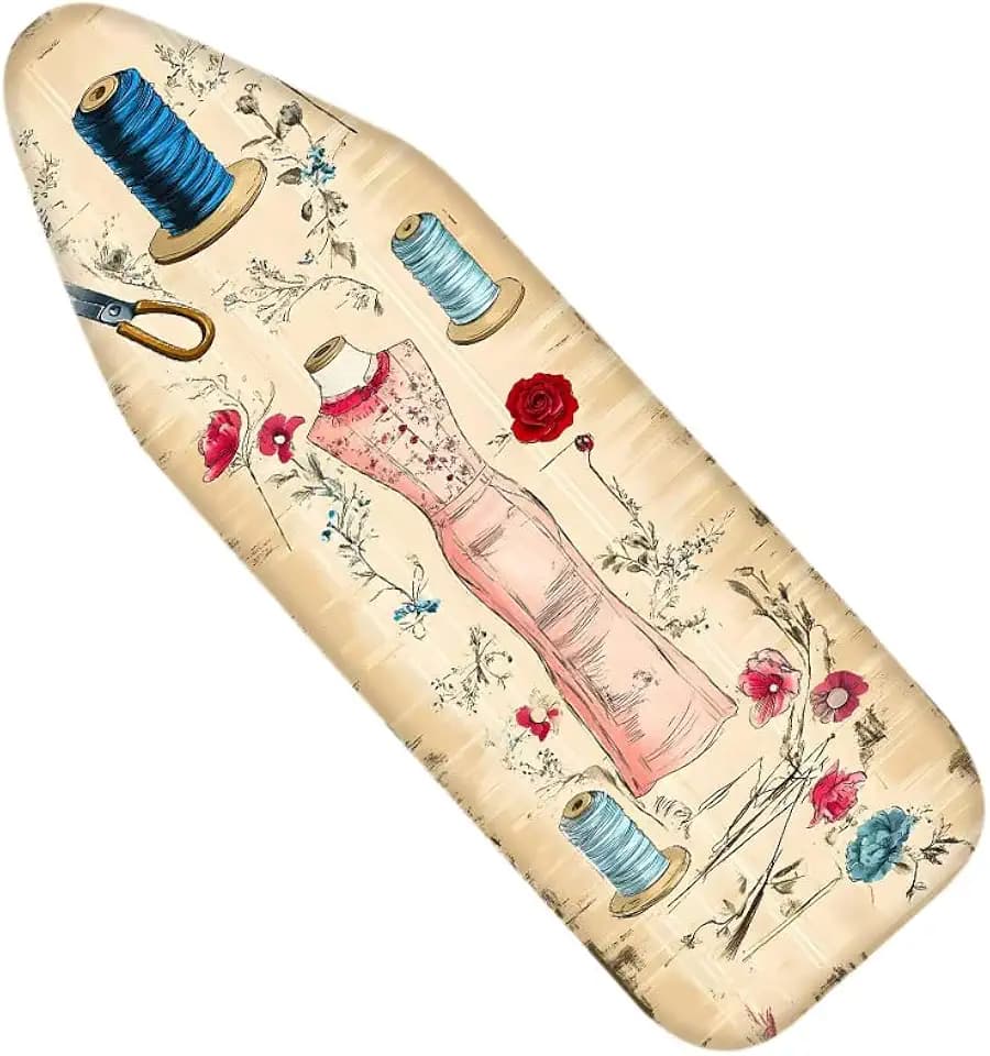 Nuxovilar Vintage Sewing Floral Ironing Board Cover Cotton 15x54