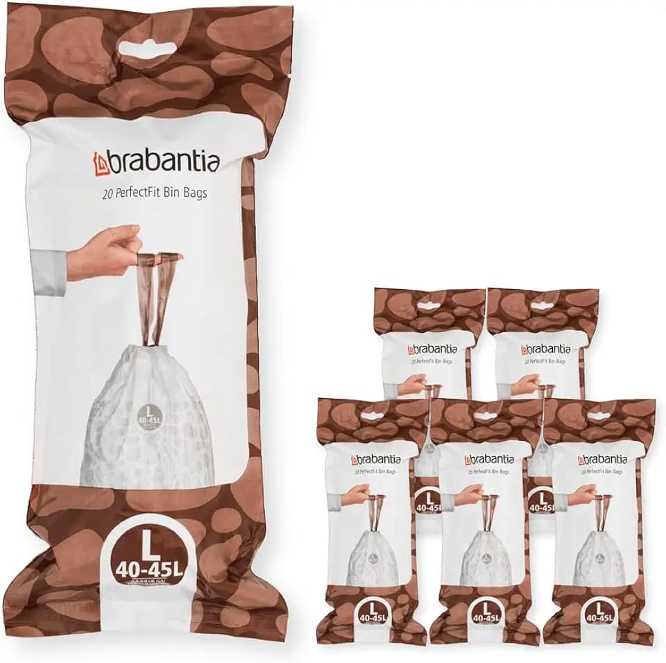 Brabantia PerfectFit Müllbeutel, Code l (40-45 l), 6 x 20 Stück