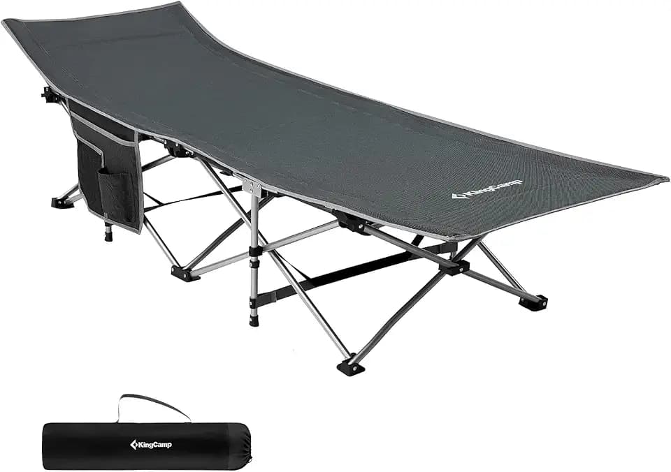 KingCamp Folding Camping Cot for Adults, Portable Camping Bed for Sleeping