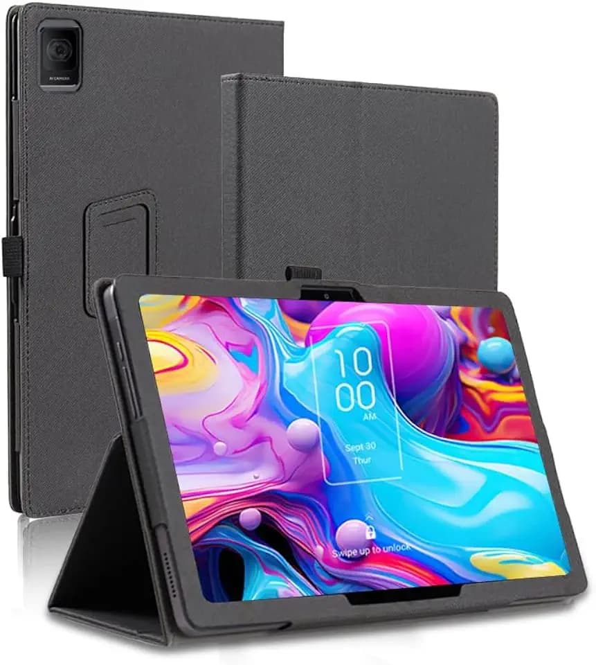 Tablet Hülle für TCL TAB 10 Gen 2 Tablet 10.4 Zoll, PU Leder Abdeckung Klappständer Case Cover Schutzhülle mit Handschlaufe Magnet für TCL TAB 10 Gen 2