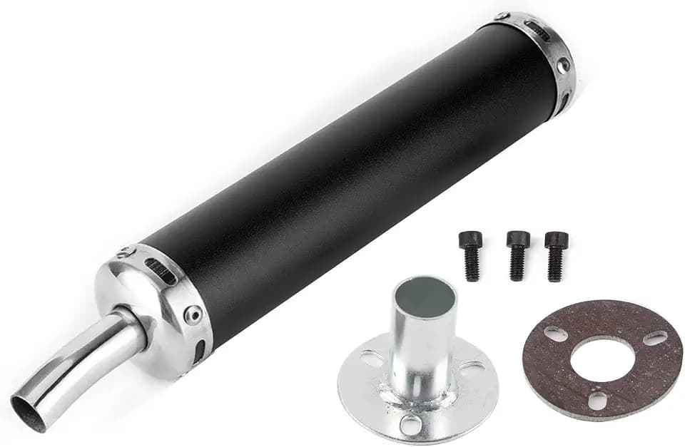 Motorrad Auspuff Schalldämpfer Rohr, 20mm/0.8in Automotive Ersatz Auspuff Schalldämpfer für 2 Takt Motorrad