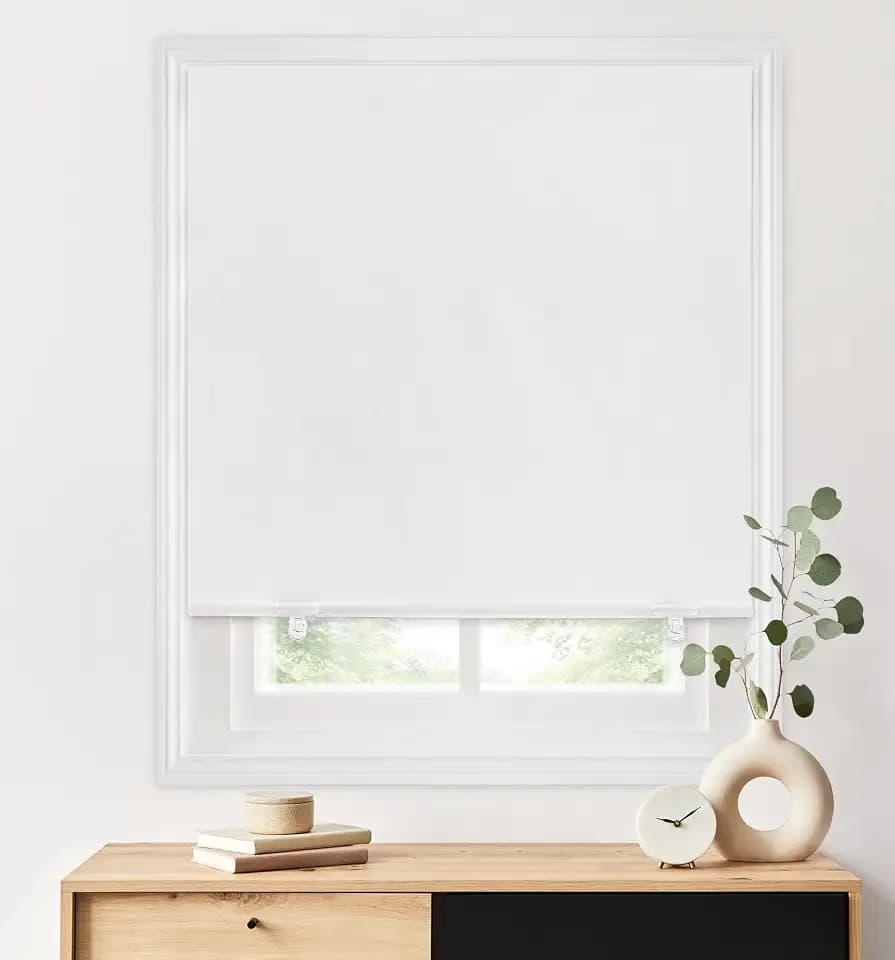LazBlinds 100% Blackout Roller Shades, 36"x72", White