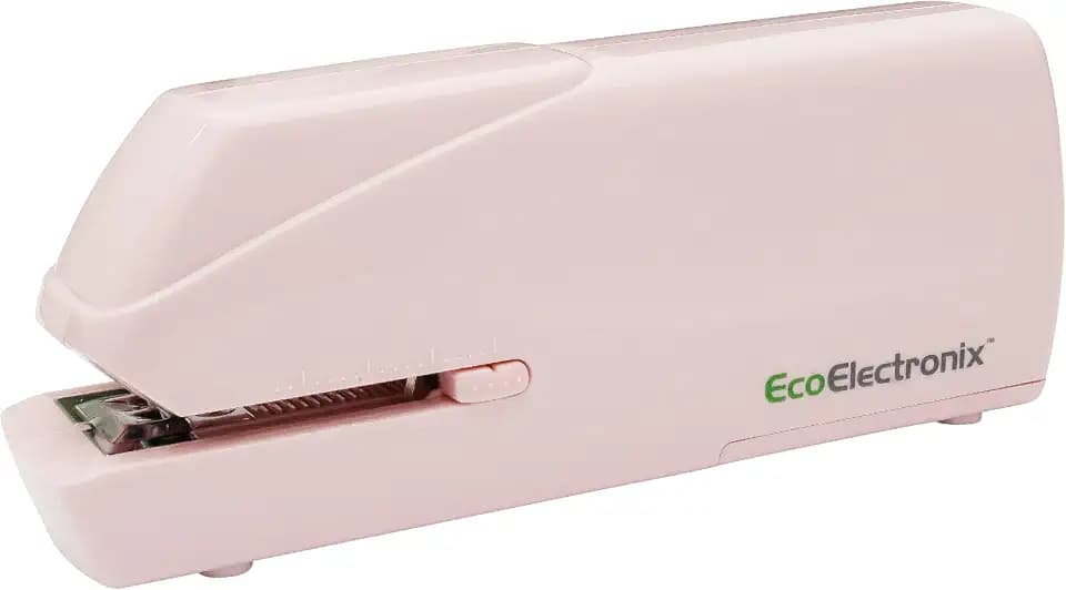 Eco Electronix Pink Electric Stapler Pro - Automatic Desk & Office Stapler