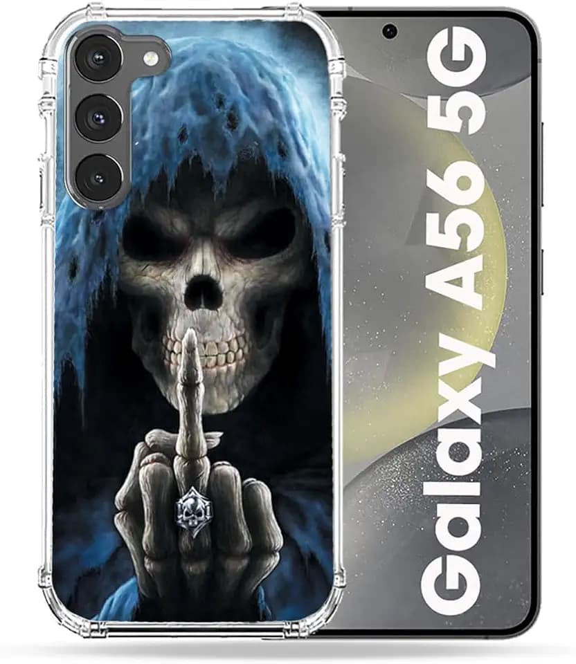 Verstärkte Schutzhülle für Samsung Galaxy A56 5G mit Totenkopfmotiv