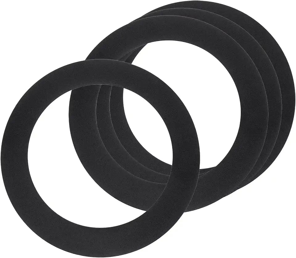 uxcell Goof Rings for 4" Recessed Lights 4.3" ID 6.8" OD Matte Black 4Pcs