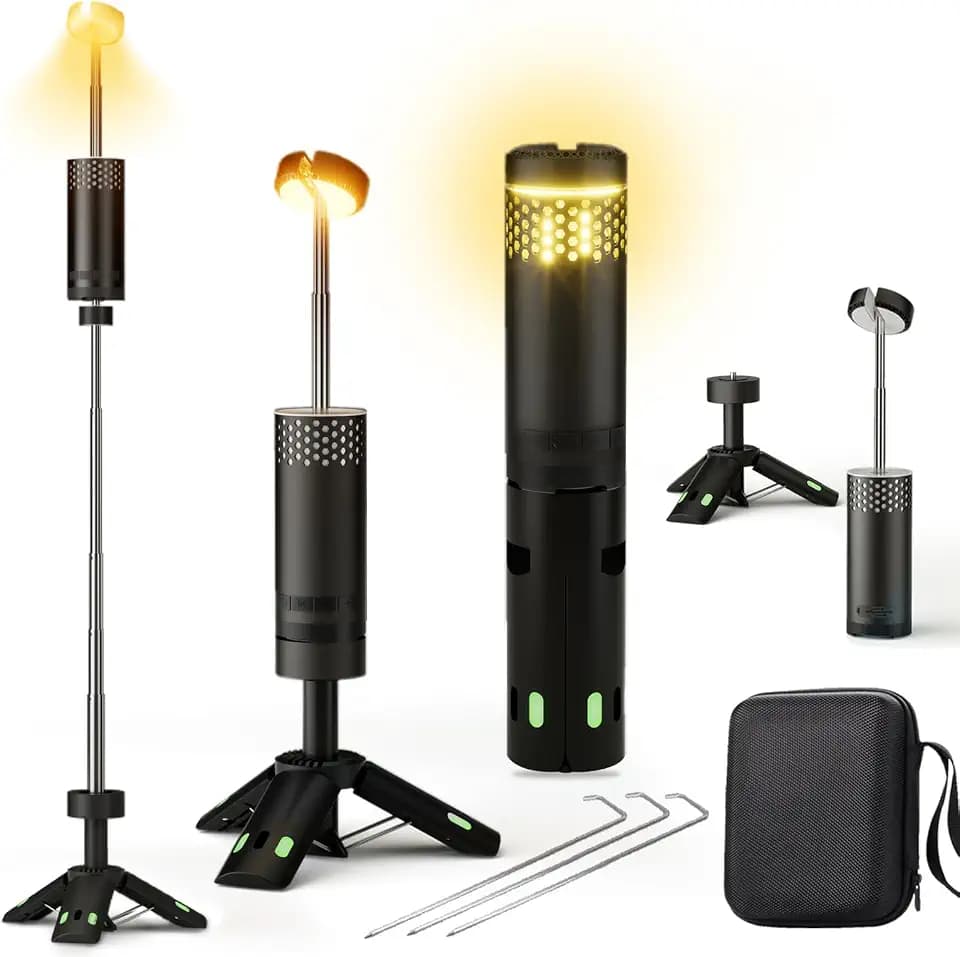 Telescopic Camping Light,10000mAh Rechargeable Camping Lantern,Collapsible LED Tent Light,IPX5 Waterproof, Magnetic & Portable