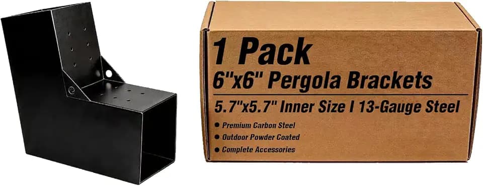 30° 2-Way Pergola Brackets,Slant Post Bracket for 6x6 Lumber(1pcs)