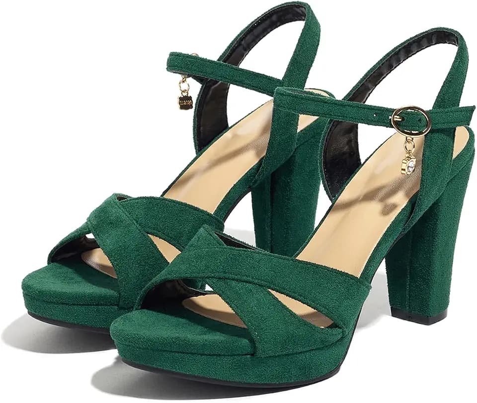 Block Heeled Platform Sandals