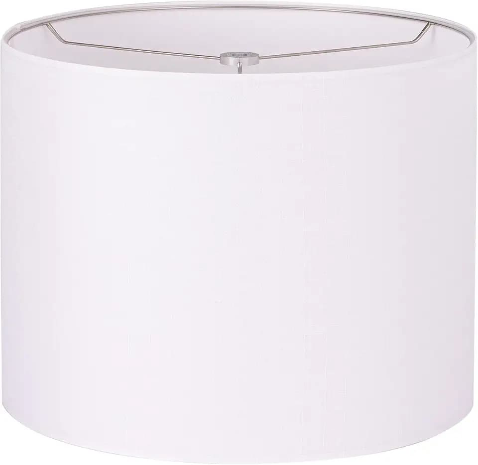 Wellmet Lampshade Requires Self-assembly, 14" Diameter x11" High, White