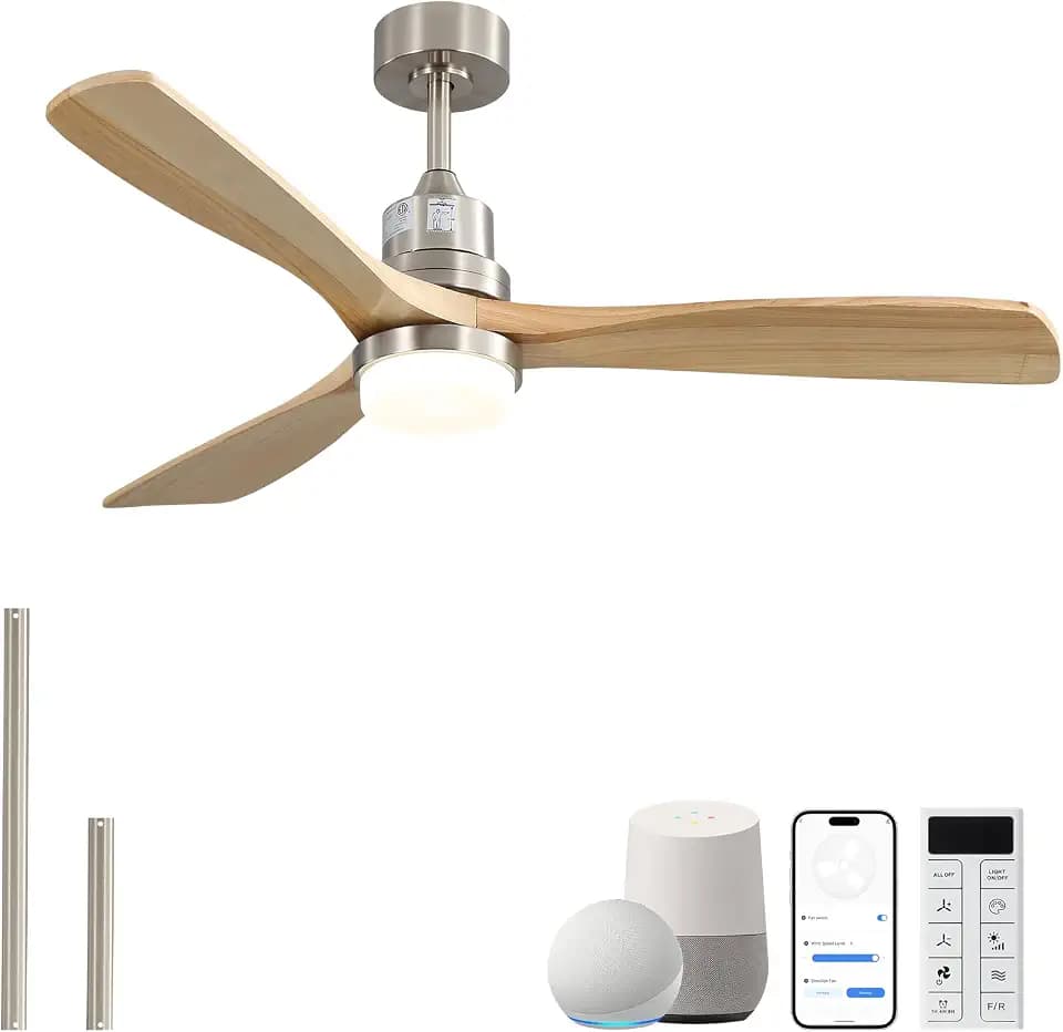 Sofucor 52 Inch Smart Ceiling Fans with Lights, App/Remote Control