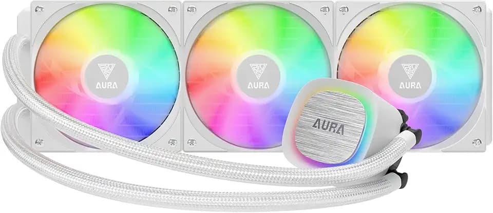 Gamdias Liquid Kühler Aura GL360 V2 WH White Prozessor-Wasserkühlung