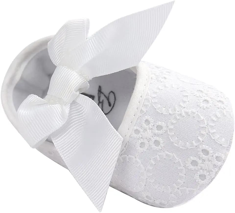 LACOFIA Baby Mädchen Prinzessin Bowknot rutschfest Weiche Sohle Taufschuhe