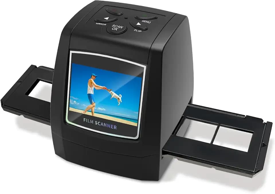 DigitPro 35mm Diascanner, 2.4" LCD-Display,1800 DPI USB 2.0 Filmscanner für Negative &Dias, kompatibel mit Windows/Mac –Konvertieren in PC