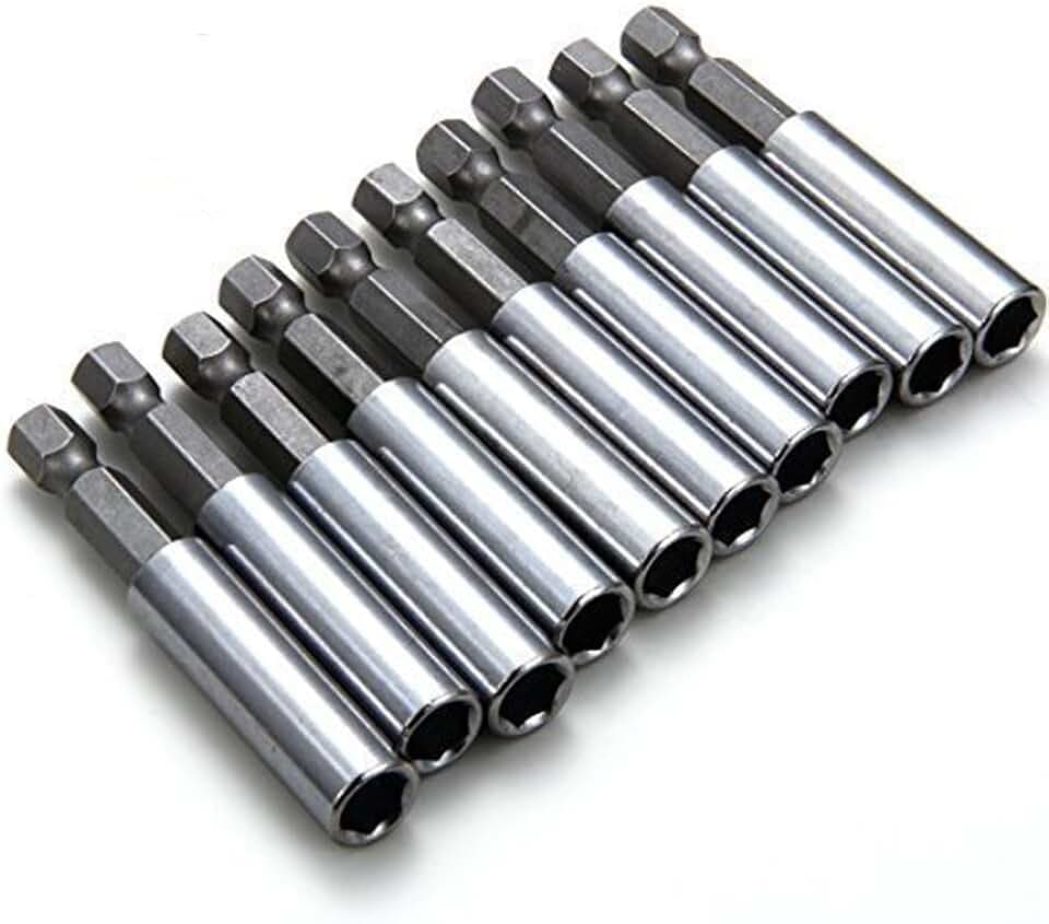 Rocaris 10 Pack Magnetic Extension Socket Drill Bit Holder