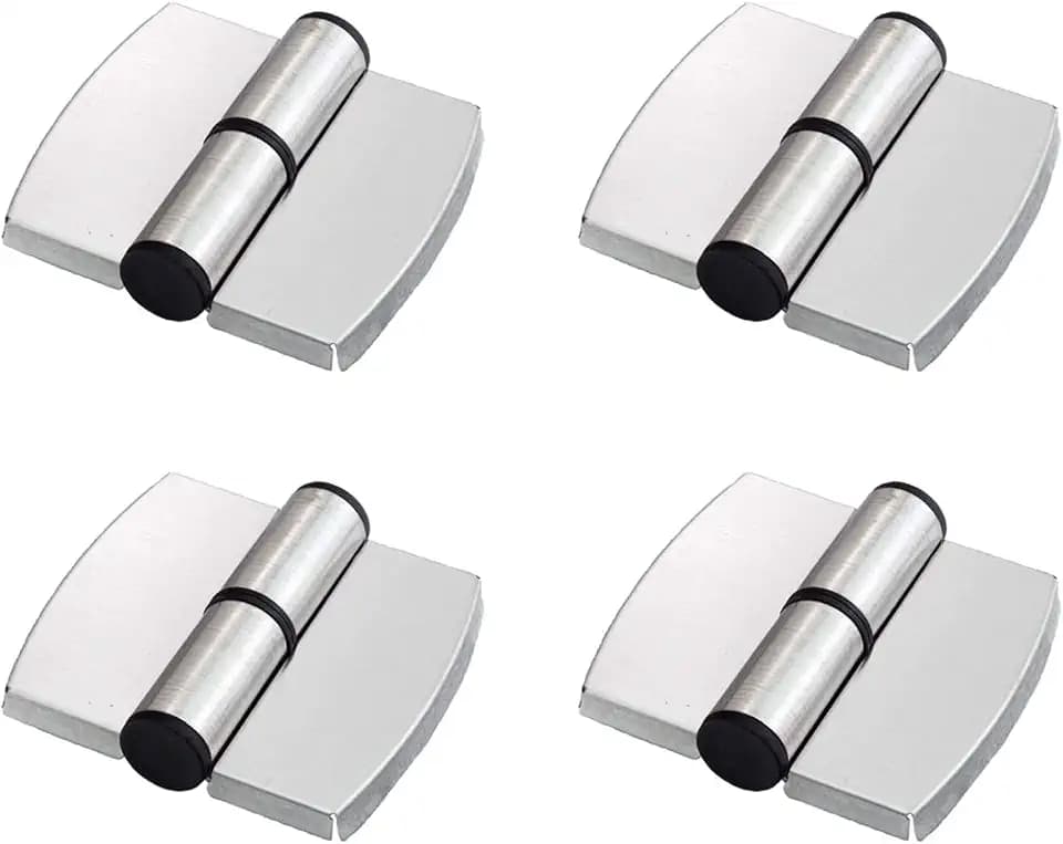 4Pcs Stainless Steel PublicToilet Toilet Partition Hardware Connection Accessories Hotel Shopping Mall Public Toilet Partition Hinge Self-Closing Spring Hinge (Left Side)