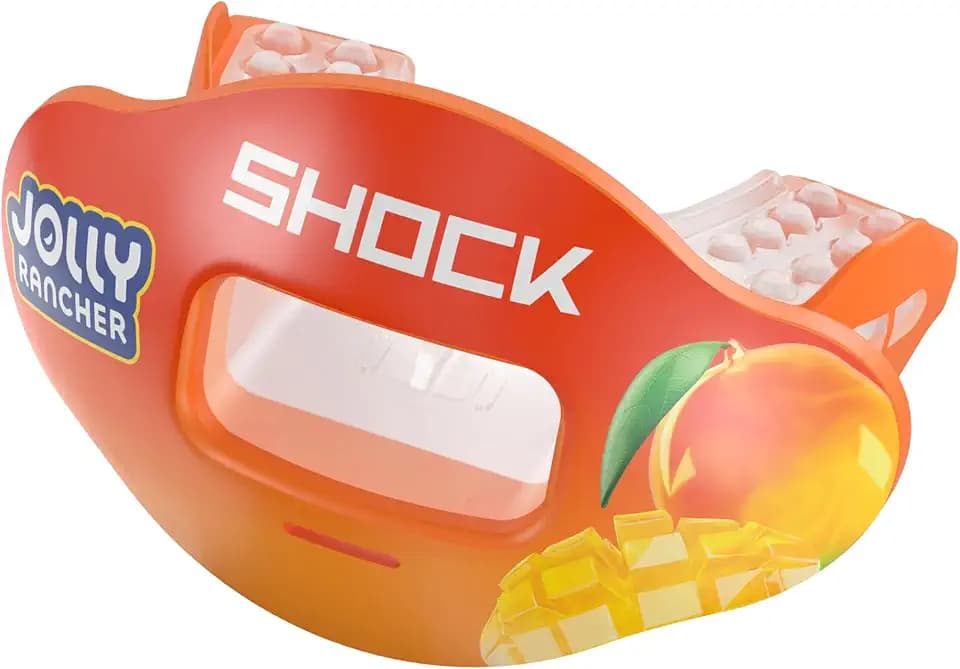 Shock Doctor Flavored Guard Mouth Guard - Max Air Flow, Full Mouth Protection Compatible with Braces, Lip Guard, Instant Fit Mouthguard for Football, Hockey, Lacrosse