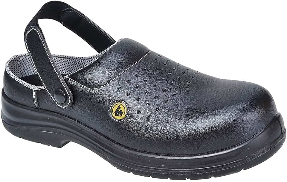 Portwest Herren Fc03bkr45 Chaussures-de-sécurité Sabots-sécurité, Schwarz, 45 EU