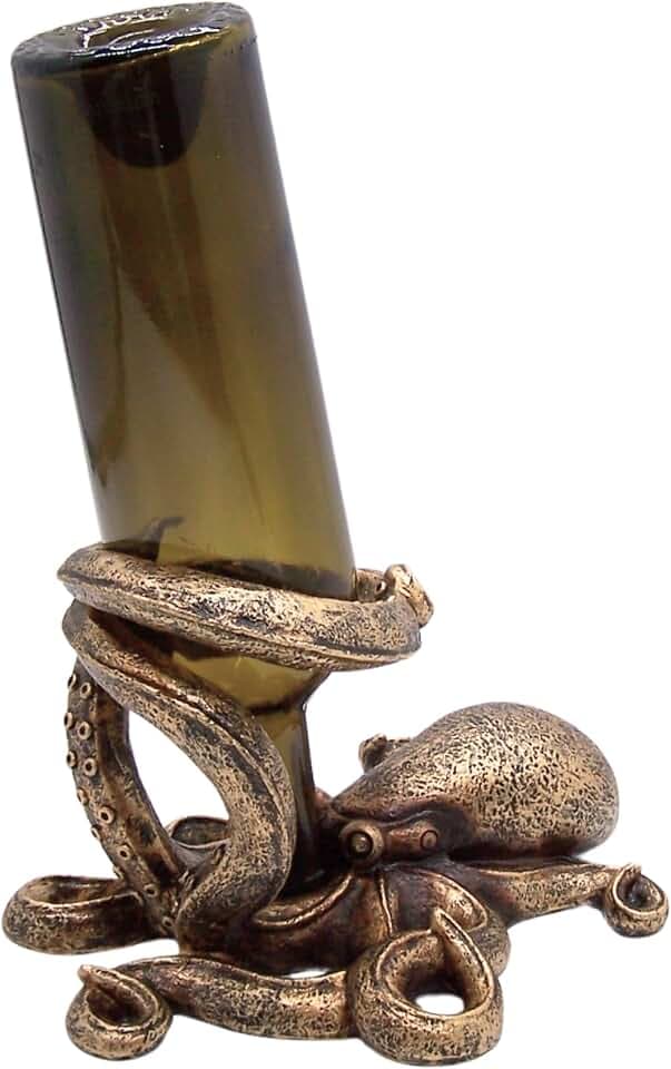 Wowser Octopus Wine Bottle Holder, Nautical Home Bar Decor, Wine Accessories, Kitchen Wine Organizer