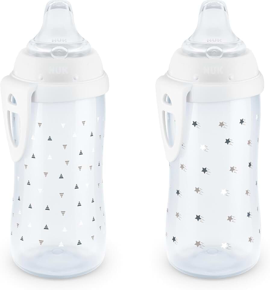 NUK Active Sippy Cup, 10 oz, 2 Pack, 12+ Months, Timeless Collection, Amazon Exclusive